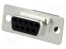 D-Sub; PIN: 9; plug; female; for cable; Type: w/o contacts; 5A; 250V ADAM TECH