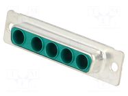 Connector: Special D-Sub; PIN: 5(5+0); plug; female; for cable CONEC