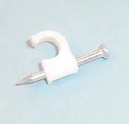 CABLE CLIP, ROUND, 5MM, WHT, PK100
