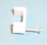 CABLE CLIP, POLYETHYLENE, 8MM, WHITE