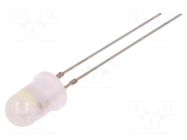 LED; yellow/white; 5mm; bicolour,blinking; 30°; 3÷4.5VDC; 20mA OPTOSUPPLY