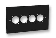 WALL PLATE, 4 X XLR, 2 GANG