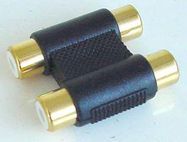 PHONO / RCA COUPLER, 2X SKT TO SKT, GOLD