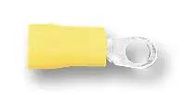 CRIMP TERMINAL, RING, 4MM, YELLOW, PK50