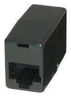 COUPLER, RJ45 JACK, 8P8C, CAT4, BLK