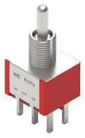 TOGGLE SW, DPDT, 1A, 30VDC, PANEL/TH