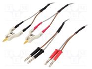 Kelvin cable; Len: 1.2m; banana plug 4mm x4,Kelvin vice x2 