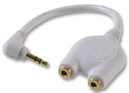 LEAD, 3.5MM TO 2X 3.5MM FEM, 0.1M, WH