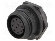 Connector: circular; socket; female; PIN: 10; w/o contacts; IP68 BULGIN