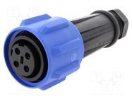 Connector: circular; plug; female; PIN: 4; Buccaneer 900; for cable BULGIN