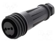 Connector: circular; plug; female; PIN: 2; 32A; 600V; Buccaneer 900 BULGIN