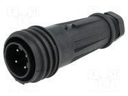 Connector: circular; plug; male; PIN: 4; Buccaneer 900; for cable BULGIN