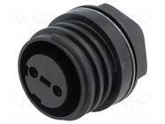 Connector: circular; socket; female; PIN: 2; 32A; 600V; IP68; UL94V-0 BULGIN