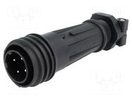 Connector: circular; plug; male; PIN: 4; 32A; 600V; Buccaneer 900 BULGIN