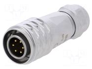 Connector: circular; plug; male; PIN: 6; IP67; SF12; 4÷6.5mm; 5A; 125V WEIPU