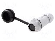 Connector: circular; plug; female; PIN: 5; IP67; SF12; 4÷6.5mm; 5A WEIPU