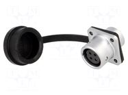 Connector: circular; socket; female; PIN: 4; IP67; SF12; 5A; 200V WEIPU