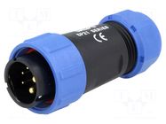 Connector: circular; plug; male; PIN: 5(2+3); IP68; SP21; 7÷12mm WEIPU