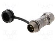 Plug; ST12; male; PIN: 7; IP67; 5÷8mm; 5A; soldering; for cable; 125V WEIPU