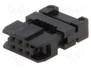 Connector: IDC; plug; female; PIN: 6; IDC; for ribbon cable; 2mm; 2x3 AMPHENOL COMMUNICATIONS SOLUTIONS