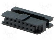 Plug; IDC; female; PIN: 14; without strain relief; IDC; 1mm; black Amphenol Communications Solutions