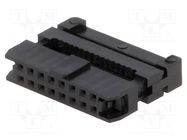 Plug; IDC; female; PIN: 16; with cable clamp; IDC; for ribbon cable Amphenol Communications Solutions