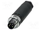 Connector: M8; male; PIN: 4; straight; for cable; plug; 4A; 30V PHOENIX CONTACT