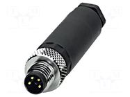 Connector: M8; male; PIN: 4; 4A; 30V; straight; for cable; plug PHOENIX CONTACT