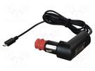 USB power supply; USB micro plug; Inom: 2A; Sup.volt: 12÷24VDC PRO CAR