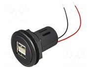 USB power supply; USB A socket x2; Sup.volt: 12÷24VDC; Inom: 5A PRO CAR