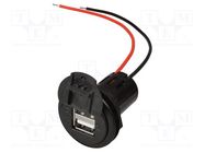 USB power supply; USB A socket x2; Sup.volt: 12÷24VDC; Inom: 5A PRO CAR