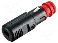 Cigarette lighter plug; screw terminal; Sup.volt: 12÷24VDC; 8A PRO CAR