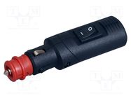 Cigarette lighter plug; screw terminal; Sup.volt: 12÷24VDC; 8A PRO CAR