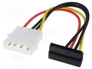 Adapter; Molex male,SATA plug angled; 0.15m 