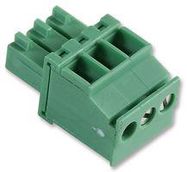 TERMINAL BLOCK, PLUGGABLE, 3POS, 16AWG