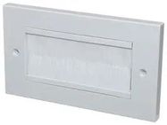 BRUSH FACEPLATE, 2MOD, ABS, WHT
