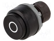 Switch: push-button; 22mm; Stabl.pos: 1; black; none; IP66; KPR2 ABB