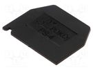 End plate; black; Width: 1mm; polyamide; -25÷100°C; ZG-G2.5,ZG-G4 POKÓJ