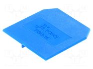 End/partition plate; blue; polyamide; 1.5mm POKÓJ