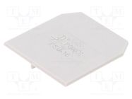 End/partition plate; grey; Width: 1.5mm; polyamide; -25÷100°C POKÓJ