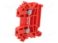 Splice terminal: rail; 24A; 1kV; screw terminal; red; polyamide POKÓJ