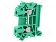 Splice terminal: rail; 32A; 1kV; screw terminal; green; polyamide POKÓJ