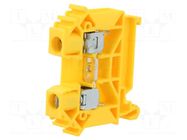 Splice terminal: rail; 41A; 1kV; screw terminal; yellow; polyamide POKÓJ