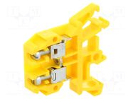 Splice terminal: rail; 32A; 690V; screw terminal; yellow; 0.5÷4mm2 POKÓJ