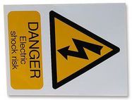 SIGN, DANGER, ELECTRIC SHOCK RISK