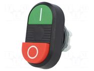 Switch: double; 22mm; Stabl.pos: 1; green/red; none; IP66; MPD; Pos: 2 ABB