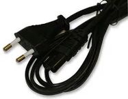 POWER CORD, EURO-IEC 60320 C7, 2M, BLACK