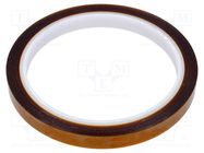 Tape: high temperature resistant; Thk: 0.06mm; 40%; amber; W: 9mm 