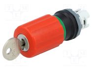 Switch: emergency stop with key; 22mm; Stabl.pos: 2; red; none ABB