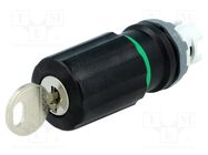 Switch: emergency stop with key; 22mm; Stabl.pos: 2; black; none ABB